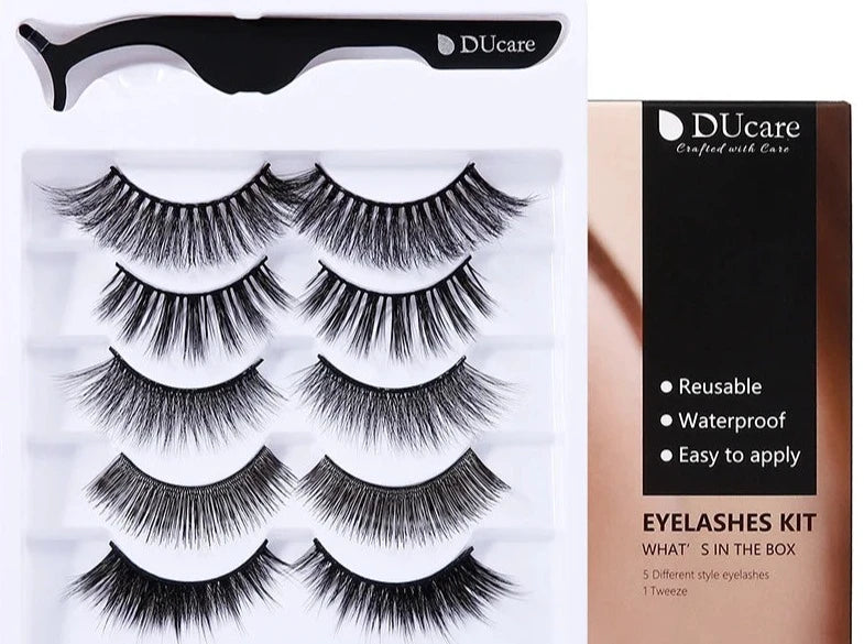 5 Pairs Natural False Eyelashes Thick Makeups 5D Mink Lashes soft Eyelash Extension