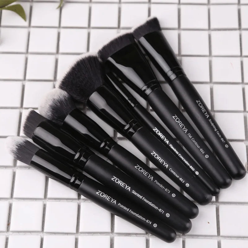 "Black Makeup Brushes Set Eye Face Cosmetic Foundation Powder Blush Eyeshadow Kabuki"