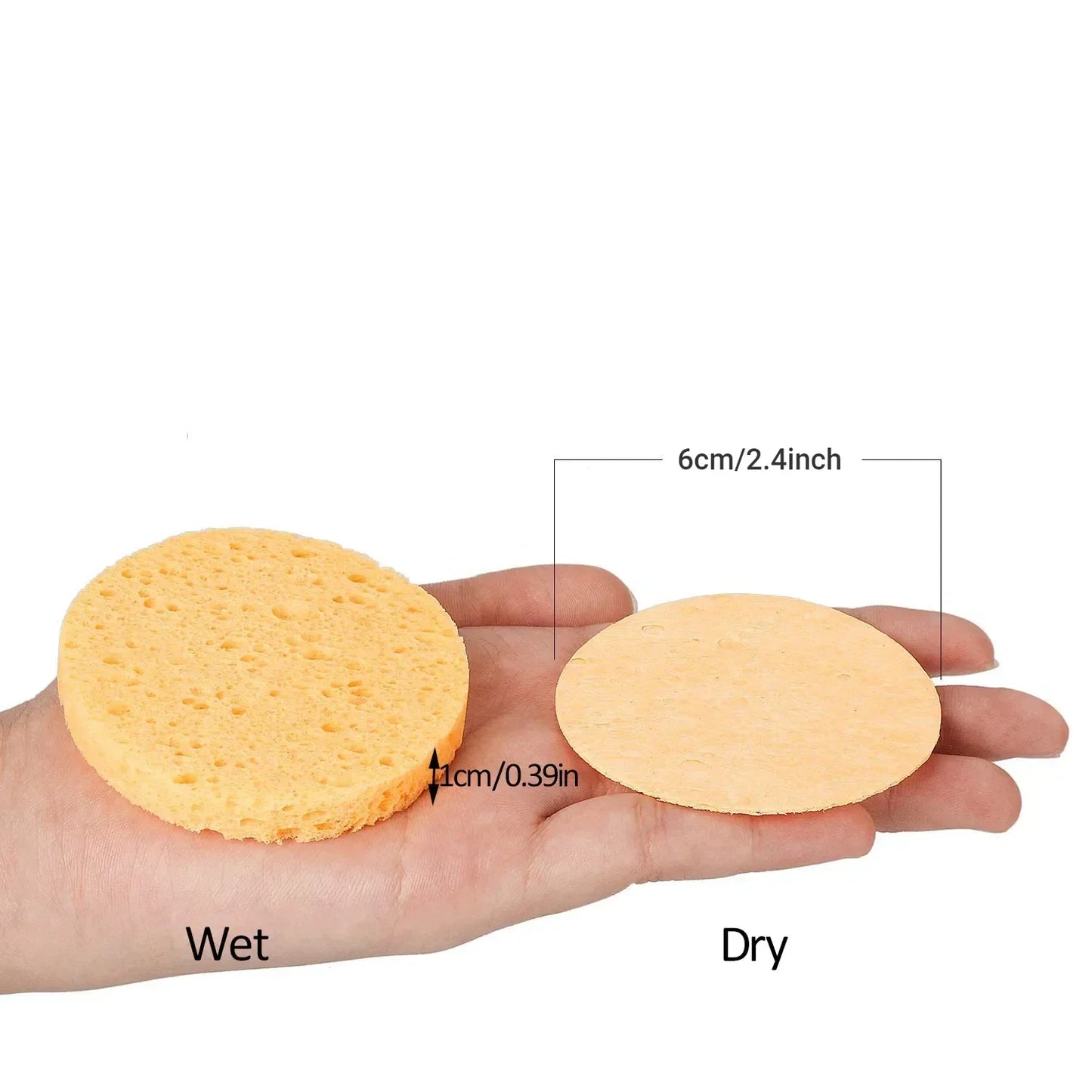 10Pcs Facial Washing Cleaning Compressed Cleanser Sponge Puff Soft Facial Compressed Cleaning Sponge Spa Exfoliating Face Care