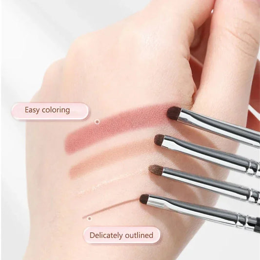 "Small Angle Precise Detail Eyeshadow Brush Soft Horse Hair Eyelid Highlighter Lying Silkworm Makeup Brushes Eyes Make Up Tools"