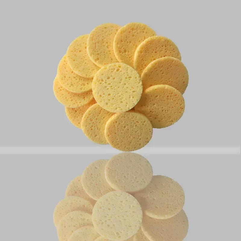 10Pcs Facial Washing Cleaning Compressed Cleanser Sponge Puff Soft Facial Compressed Cleaning Sponge Spa Exfoliating Face Care